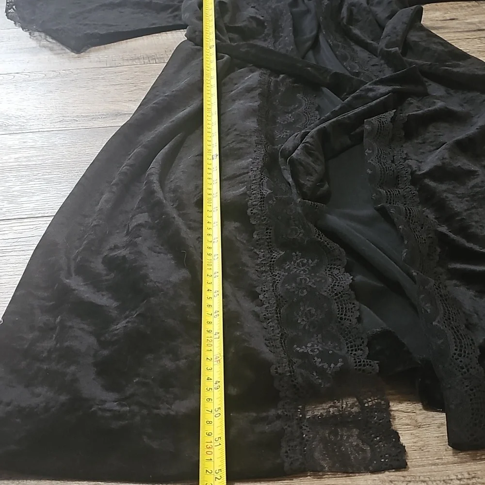 Christian Dior Vintage 80s 90s Lace Trim Robe - Picture 6 of 13